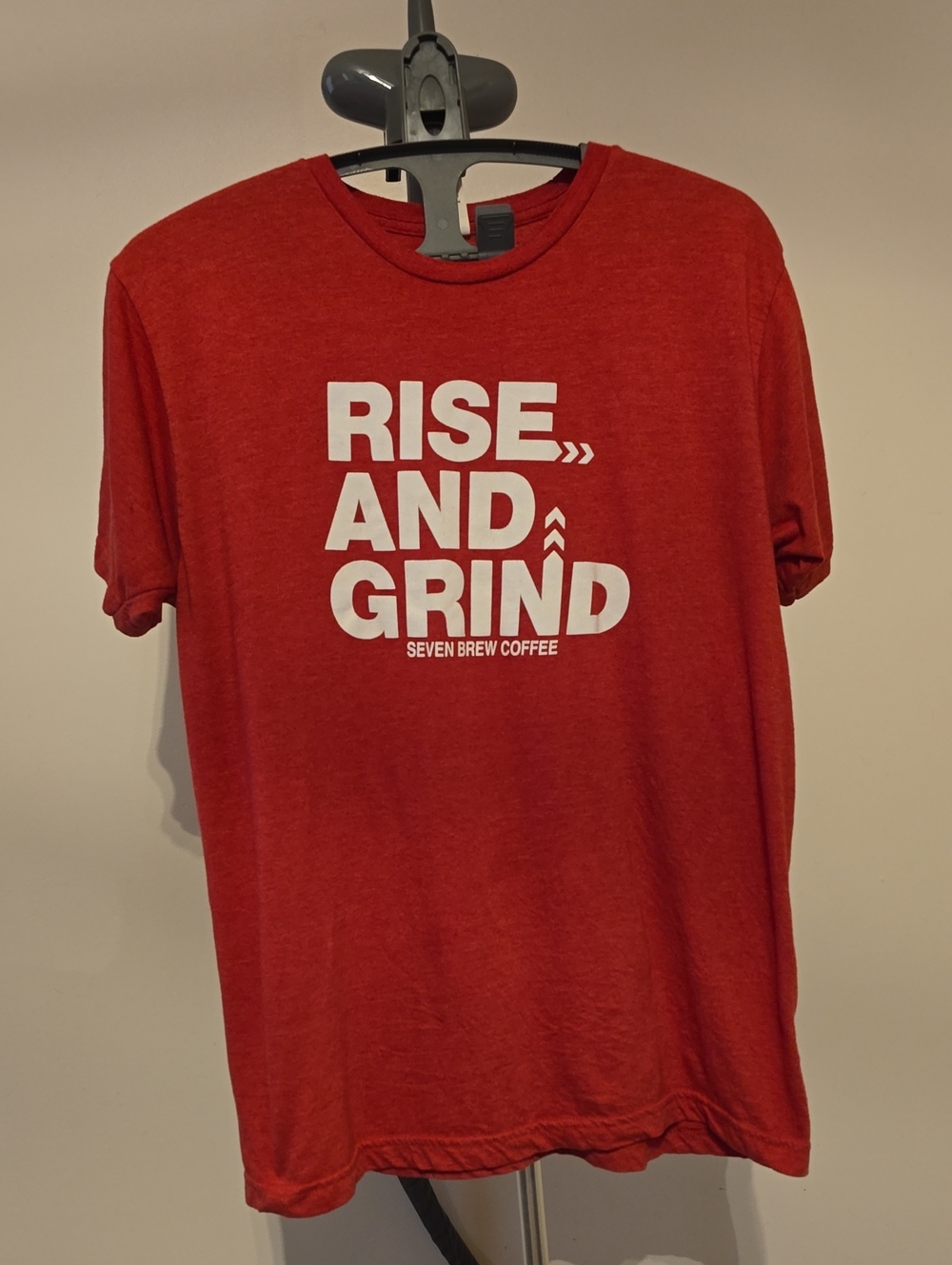 Tultex Red Graphic 'Rise and Grind' Tee